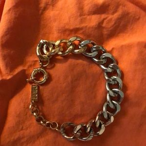 Gold and silver link bracelet